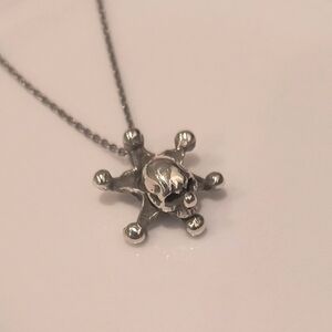 2 Abnormal Sides Joker Skull Necklace